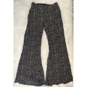 Hot & Delicious Wide Leg Black and White Striped Pants